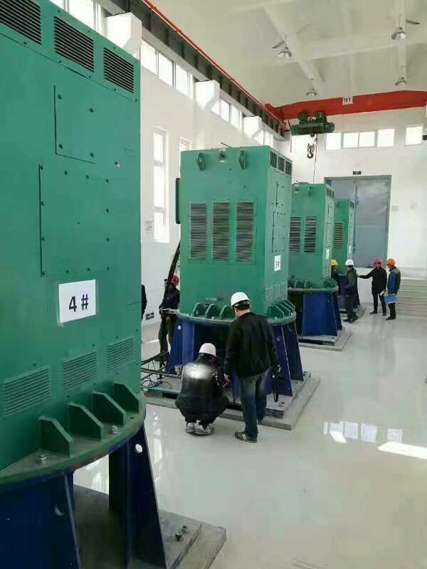 YKK630-2某污水处理厂使用我厂的立式高压电机安装现场